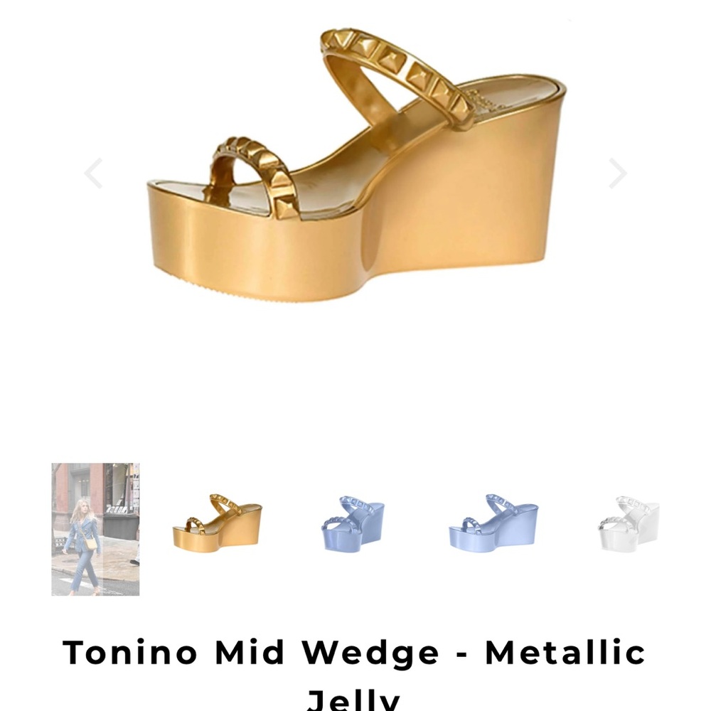 Tonino Mid Wedge - Metallic Jelly GOLD